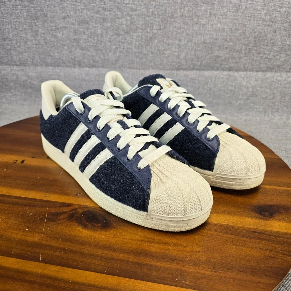 Adidas Superstar 80s PrimaLoft Navy Blue Wool Felt Shell Toe Mens 10.5 M20732